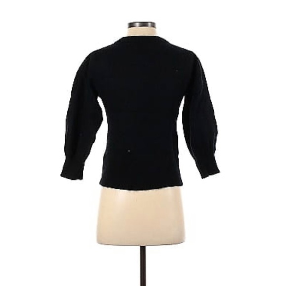 Banana Republic HOLIDAY Black 3/4 Length Sweater with Silver Embellishment - Picture 2 of 2